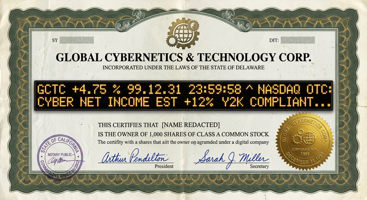 Bearer Share Certificate for 100,000 Unvocalized Etruscan Vowels