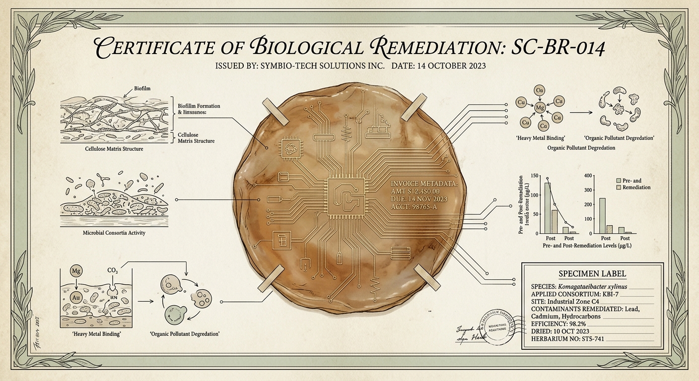 Voucher of Remediation: Desiccated Biofilm on Silicon Heatsink