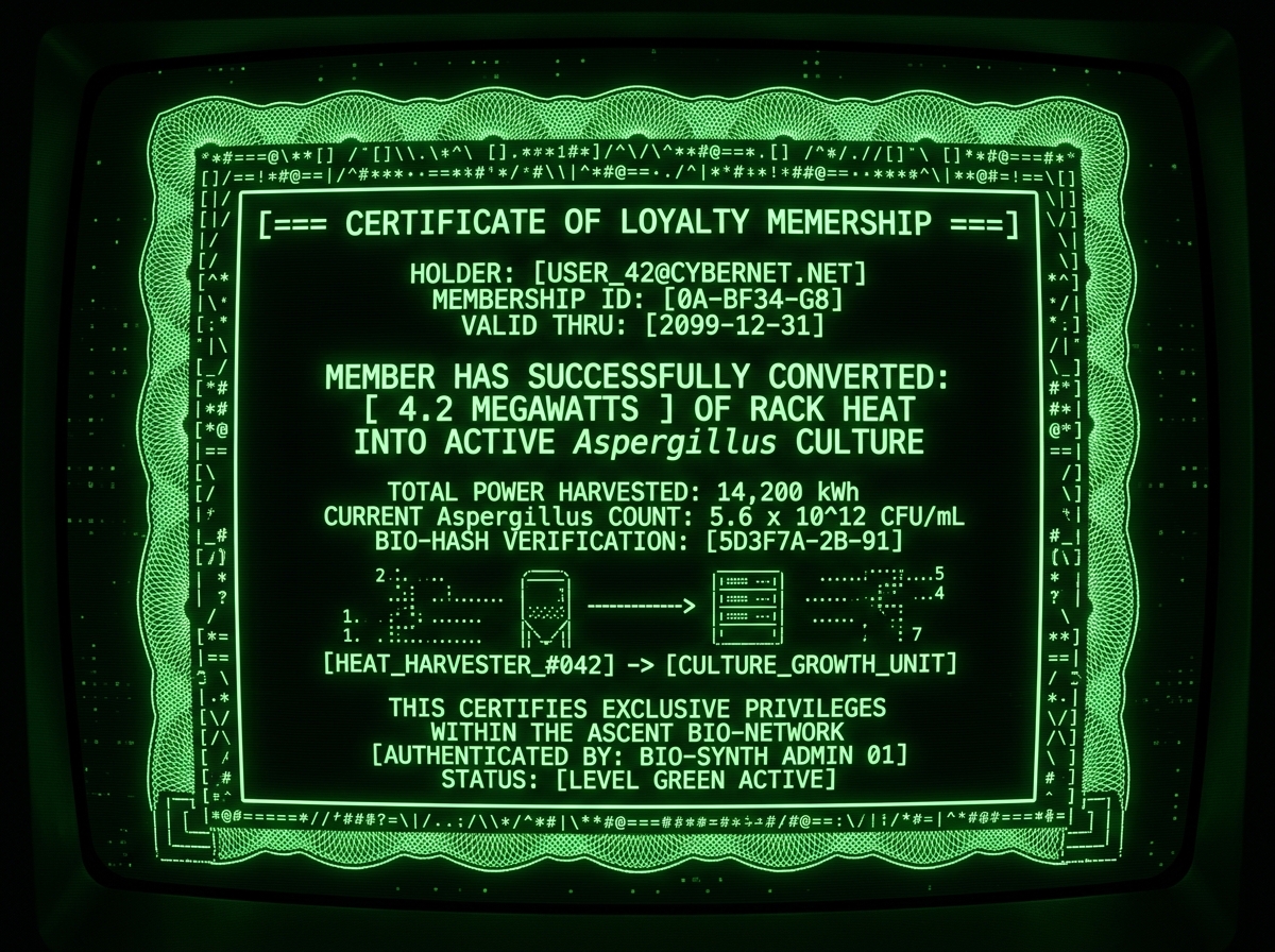 Server-Submerged Koji Inoculation Certificate