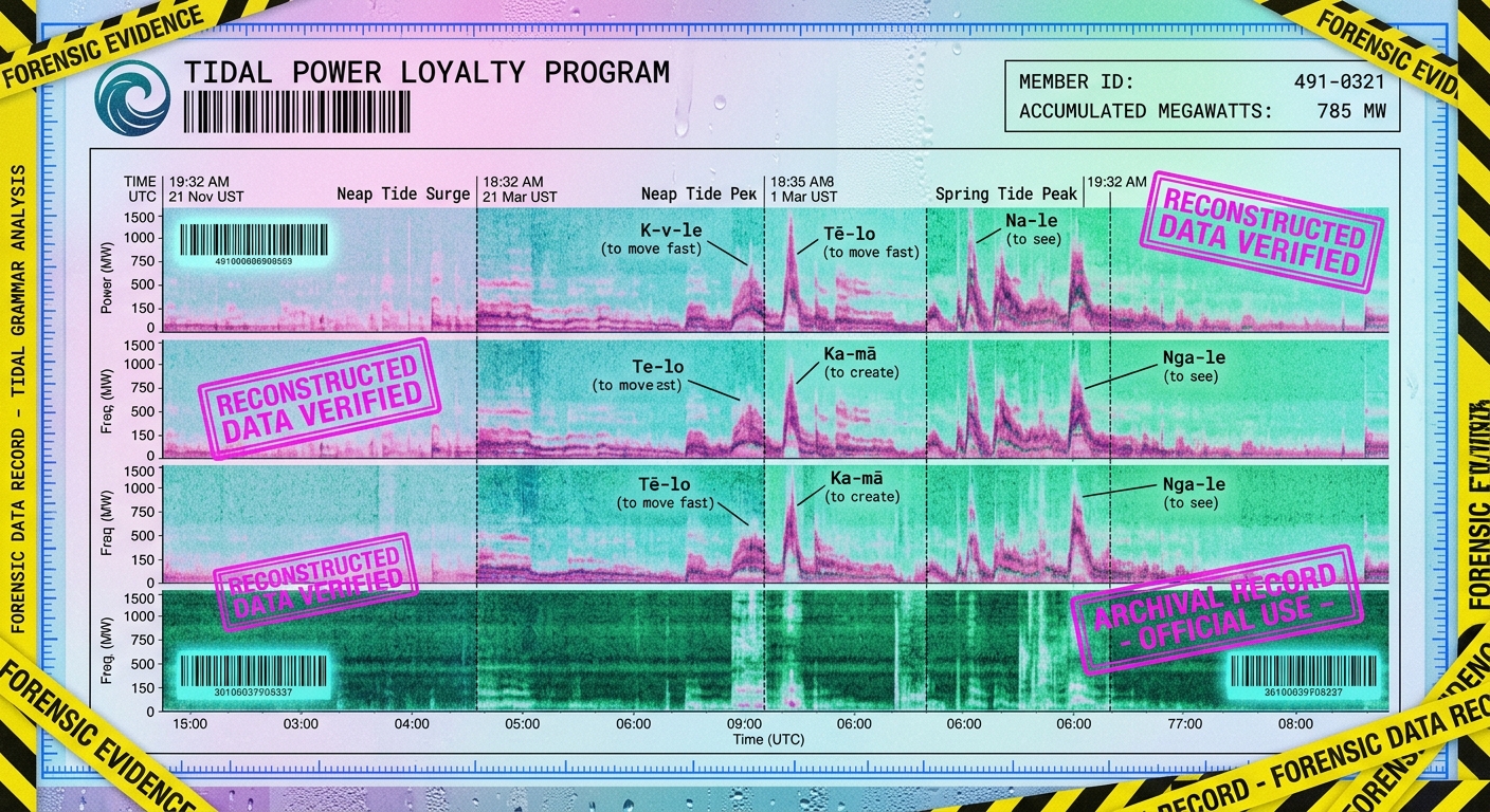 Turbine Hydrophone Spectrogram with Forensic Case Markings