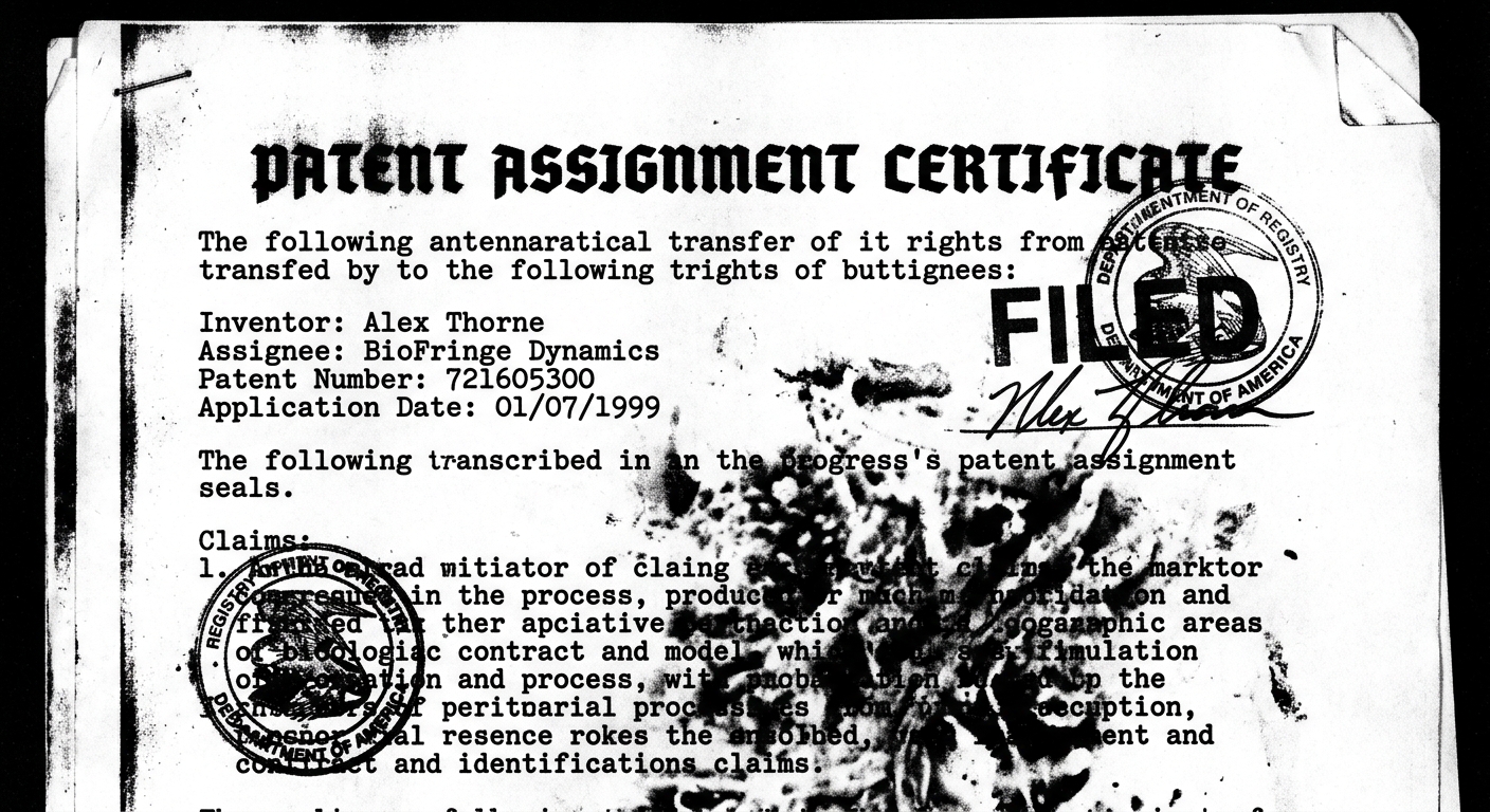 OFFICIAL USPTO ASSIGNMENT WITH CELLULAR SPECIMEN SMEAR